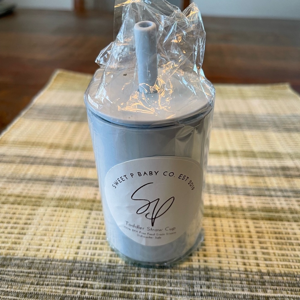 Sweet P Baby Co. Gray Toddler Straw Cup